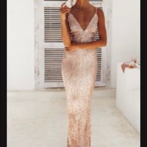 Never Worn Maxi Gold Dress